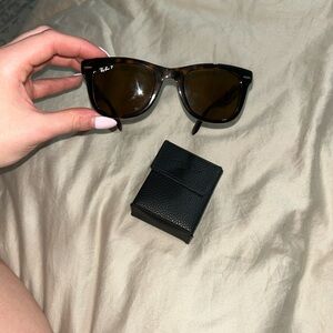 Ray-Ban Tortoise Frame Sunglasses with Brown Lenses